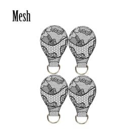 TANQU New 2 Pair 4 Pc Shiny Drop End for Obag Handle PU Drop Attachment for O Bag Obasket DIY Women Bag