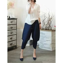 LANMREM Harem Pants For Women Elastic Waist Solid Color Pockets Pleated Trousers Female Casual Style 2023 Autumn New 2P2228