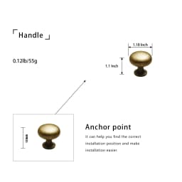 Goo-Ki Low Profile Antique Brass Cabinet Pulls Double Hole Centers(11.4''/12.6'') Zinc Alloy Handle for Drawer Cupboard Wardrobe