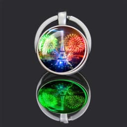 Luminous Eiffel Tower Keychains Two-Side Glass Pendant Key Chain France Paris Eiffel Tower Glow in The Dark Keyring Travel Gifts