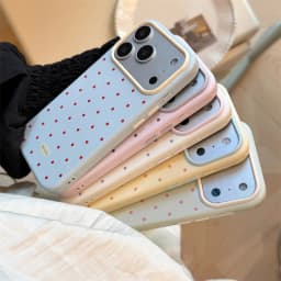 Japan Korean Candy Color Polka Dot Phone Case for iPhone 18 17 17Pro 16 15 14 Pro Max 13 Shockproof Bumper Protective Back Cover