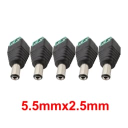 5/10Pcs 5.5 x 2.1mm 5.5 x 2.5mm DC Power Male Female Plug Jack Connector Adapter For 3528 5050 LED Strip Light Camera