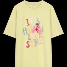 ELFSACK Women's Sweet Short Sleeve Graphic Tee with Cute Print, T-Shirt with Multiple Color Options, Loose Casual Autumn Top