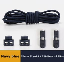 No Tie Shoe Laces Suitable for All Shoes Round Spring Lock Elastic Shoelaces Quick Wear in 1 Second Hiking Sports Lazy Shoelace
