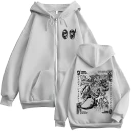 Anime JoJo Bizarre Adventure Johnny Joestar Funny Valentine Zipper Hoodies Men Women Clothing Fashion Hip Hop Zip Up Sweatshirts