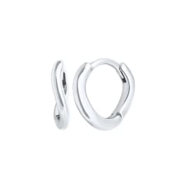 Pave Micro Crystal North Star Hoop Earrings Punk 925 Sterling Silver Ear Needle Twist Gold Earrings For Women Minimalist Jewelry