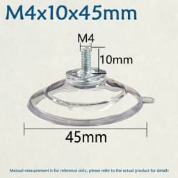 M4 M5 M6 M8 Transparent Suckers With Screw PVC Plastic Sucker Pad Holder Turn Nut Glass Table Tops Storage Tool Hooks