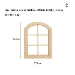 1:12 Dollhouse Mini Blank Door Model Wooden Window Frame Square Windows Can Be Opened Miniature For Doll House Furniture Toys
