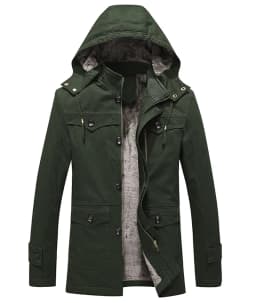 Military Cargo Coat Mens Thick Warm Man Jacket Winter Parkas Casual Cotton Padded Jacket Male Multi-Pocket Fur Hoodies Men Parka