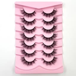 New 7 Pairs of Thick, 3D Simulation Mink Fur Fake Eyelashes Short, Dramatic Fake Eyelashes Wholesale Full Line Fake Eyelash Make