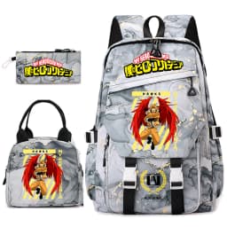 My Hero Academia Anime Print School Backpack Set for Girls Casual Lightweight Student Bookbag with Lunch Bag Pencil Case