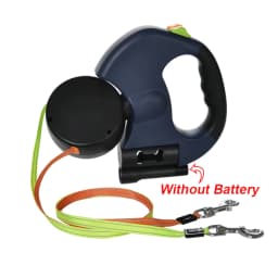 Dual Pet Leash for 2 Dogs Retractable Dog Traction Rope with Flashlight Outdoor Reflective Puppy Lead Strap Yorkie Accessories