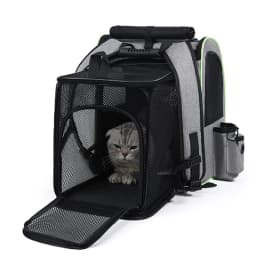 Cat Carrier Backpacks Expandable Cat Backpack with Shade Cover, Breathable Mesh Pet Carrier Backpack Bag for Travel Hiking Campi