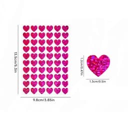 10 Sheets Laser Heart Stickers Pack Mini Color Love Self-adhesive Marker Notes Decoration for Diary Album Valentine's day A7754