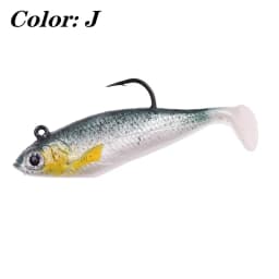 1PCS Silicone Soft Bait 75mm/9.5g Swim Tail Jigging Wobblers Fishing Lure Artificial Spoon Rubber Baits Sea Bass Pike Tackle