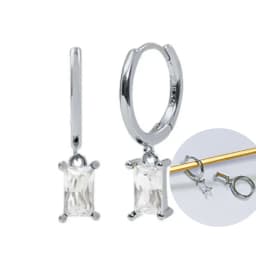 925 Sterling Silver Ear Needle White Zircon Silver Series Earrings ins Tassel Pendant Hoop Earrings For Women Advanced Jewelry