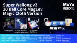 MOYU Super Weilong V2 AI 3X3X3 Magnetic Magic Speed Cube Super Weilong V2 20M Maglev UV Magico Puzzle