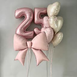 40inch Pink Foil Number Balloon Set (Optional 18inch Heart Balloons) Paired with Pink Valentine's Day/Birthday/Anniversary Party Decorations, Christmas Accessories, Themed Balloons, Retro Chrome Balloons, Balloons for Birthdays, Reusable Balloon Flowers, Personalized Balloons, Holiday Decorations, Elegant Party Decorations, Reusable Decorations, Premium Balloon Set, Gift Shopper, Party Organizer, Christmas Decorations