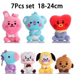 Hot B-T-21 Plush Toy Tata Koay Shooky Mang Cooky Cartoon Animal Backpack Key Mobile Phone Pendant Office Toys Friend Gift
