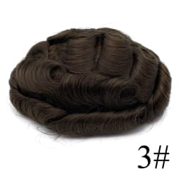 Full French Lace Bleach Knots Hairline Replacement System Toupee - Hair Replacement System for Natural Look Hair Extensions