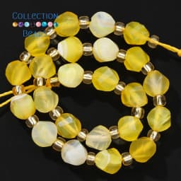 6 8 10mm Natural Stone Beads Yellow Agate Faceted Round Loose Beads for Jewelry Making Diy Beading Accessory