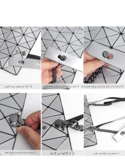 Extended Diamond Boston Bag Six-Grid Ten-Grid Shoulder Strap Lengthened Chain Belt for Three Houses Life