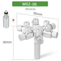 Stainless Steel Multi-Channel Aquarium CO2 Separator Distributor Check Valve Fish Tank CO2 Generator CO2 Regulator Accessories