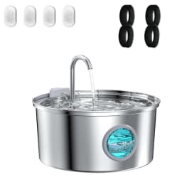 3.2L Large Capacity Stainless Steel Cat Dog Pet Drink Fountain 5V USB Silent Water Pump Dispenser USB Fountain Water Bowl