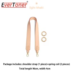 EverToner Wide Shoulder Strap Adjustable Replacement Bag Strap Double-sided Solid Color For l-v neverfull Belts Bag accessory