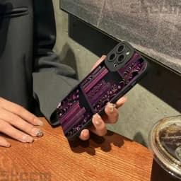 Vintage Purple Bookcase Painted Phone Case For iPhone 16 15 14 13 12 11 Pro Max Mini XS X XR 7 8 16 Plus Silicone Soft Cover