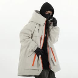Mulit Pocket Winter Jackets Techwear Tactical Coats Men Fashion Streetwear Oversized Parkas Warm Hooded Jacket Windbreaker