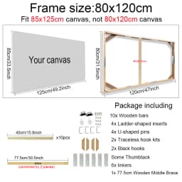 24 Sizes Modern Wood Canvas Frame Wooden Frames Wooden Photo Oil Painting Canvas Diamond Painting Frames Canvas Wood Wall Frame