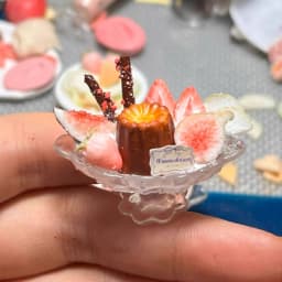 Handmade Premium Mini Food Set - Sandwich/Cake/Rainbow Cake/Hot Dog | Artisan Dollhouse Decor | Customizable Baking Miniatures
