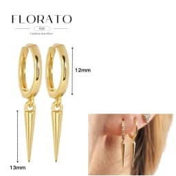 925 Sterling Silver ear needles Animal Butterfly/Elephant/Shell Pendant Hoop Earrings For Women Fashion Jewelry Accessories