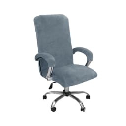 3pcs/set Velvet Plush Stretch Computer Office Chair Cover With Armrest Cover, Solid Color Spandex Armchair Slipcover, Removable
