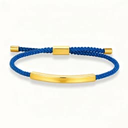 Custom Engraved Logo Name SOS Number Bracelet Gold Color Stainless Steel Bracelet for Men Women Adjustable Braided Rope Jewelry