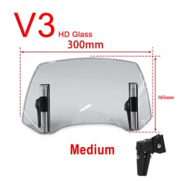 Universal Motorcycle Windshield Extension Adjustable Spoiler Clamp-On Windscreen Deflector For BMW KAWASAKI YAMAHA HONDA SUZUKI