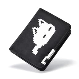Men's Pixel-Style Cat-Face Design Wallet Casual Simple High-Quality Practical Men's Wallet