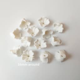 50pcs Handmade Ceramic Flower Material White Color Porcelain Floral Hair Accessories For DIY Jewelry Make Parts
