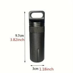 Backpack Attachment Outdoor Waterproof Storage Box Portable Medicine Bottle Aluminium Alloy Sealed Cylindrical Keyring Accessory