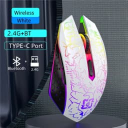 KEBIDUMEI Bluetooth 5.2 Mouse RGB 2.4G Wireless Mouse Dual-Mode Gaming Mouse 6 Buttons Silent Mouse For Laptops Computer