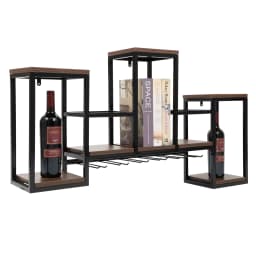 Metal Wine Bottle Holder Wall Mounted Metal Bar Wine Rack Restaurant Bottle Storage Display Holder Shelf