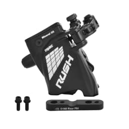 TANKE Wire Pulling Hydraulic Disc Brake Calipers Flat Mount Road Bike Bicycle Brake Set RUSH Front Rear 2 Piston Resin Pads Kits
