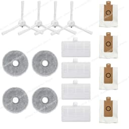 Compatible for Xiaomi Lydsto W2 / Kyvol Cybovac S60 / Blaupunkt Bluebot OMEGA / Inic IX10 Side Brush Hepa Filters Mop Parts
