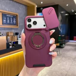 Heavy-duty Rugged Magnetic Stand Case For iPhone 18 17 Air 16 E 15 14 13 12 Pro Max Plus Slide Camera Protect For Magsafe Cover