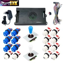9800 in 1 Pandora Saga DX 2 Plus Arcade Box DIY Kit 8 Way Joystick American Style Push Button Game Console Cabinet Bartop