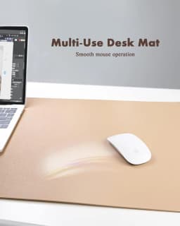 Double-Sided Desk Pad, Leather Desk Mat, Eco Cork Desk Pad Protector,Large Mouse Pad,Waterproof Desk Blotter for Office/Home