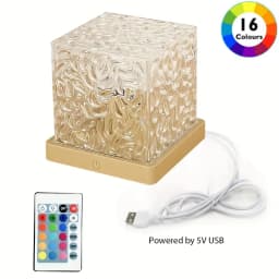 16-Color Changing Ambient Light Remote Control Bedside Lamp Home Decoration, Night Projection Lamp For Bedroom Children's Gift