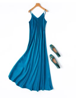 TAJIYANE 100% Mulberry Silk 21 Mommes Long Dresses Woman Summer 2025 New Satin Slip Dress Many Colors Ladies Clothes платье
