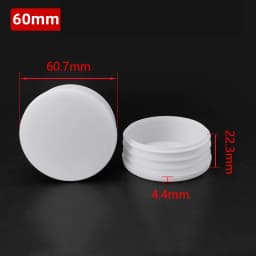 5~100Pcs 13mm~114mm White Round Plastic Blanking End Caps Chair Legs Tube Pipe Inserts Plug Bung Dust Cover Furniture Parts